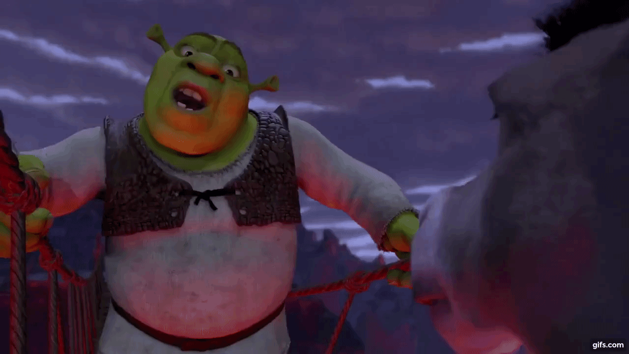 Shrek - Crossing the bridge animated gif